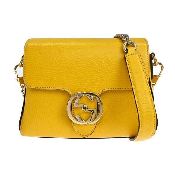 Gucci Handbags - Gucci Interlocking Chain Leather Small